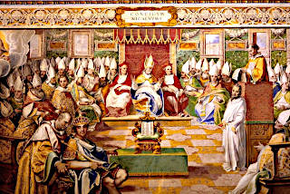 Fresco depicting the First Council of Nicaea